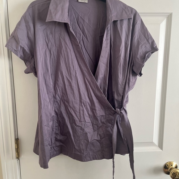 Van Heusen Purple Wrap Blouse - Picture 1 of 1